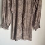 Anthropologie NEW Caballero Anthro High Neck Long Sleeve Micro Dot Silk Dress Medium Photo 6