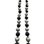 Handmade Oakland Raiders Black/Silver 18” Kukui Nut Lei Hawaiian Style NEW Black Photo 2