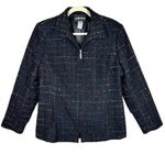 Sag Harbor Embellished Tweed Blazer Jacket Black Size 10 Photo 4