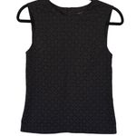 Theory  Black Classic Textured High Neck Sleeveless Career Top Summer Basic Small Photo 0