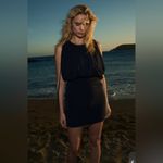 ZARA  New Black Sleeveless Draped Mini Balloon Casual Dress party Size M Photo 0