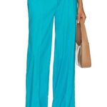 Lovers + Friends Cerulean Blue Wide Leg Pants MEDIUM Baggy Beach Cotton $158 NEW Photo 1