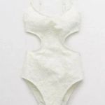 Aerie NWT  CROCHET SIDE CUT OUT BACK TIE DETAIL ONE PIECE SWIMSUIT Photo 0