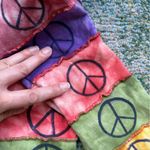 Vintage KPC peace sign tie dye zip hoodie, size large Purple Photo 4