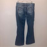 Silver Jeans  Frances Flare distressed blue denim jeans Photo 3