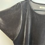 Madewell  Velvet Grey Short Sleeve Butterfly Blouse Size Small Photo 2