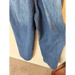 We Wore What Zip Up Straight Leg Jumpsuit Cotton Dark Denim Blue Women's Small Photo 6