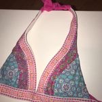 Halter Patchwork Bikini Pink Photo 0