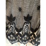 Democracy Black Lace Trim Long Sleeve Knit Top Women's Size M boho chic fairy Photo 5