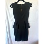 Amber Blue EUC Sleeveless Black Peplum Dress | Fitted Cocktail Party Mini LBD Photo 2