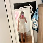 American Eagle  White Ruffle Dress Photo 1