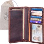 Leather Long Wallet for Men - Western Wallet with Concho Star - Checkbook Wallet  Great Rodeo Wallet Gift for Men Photo 1