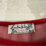 Free People  Intimately Marble Illusion Mesh Tank Top Womens Large Raspberry Red Photo 7