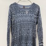 XCVI  NWT Fonda Lace Crochet Midi Dress‎ Women’s Size Small Blue Boho Style READ Photo 4