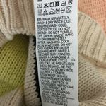 Billabong Womens Seeing Stripes Sweater Chunky Knit Cropped Cotton Pink Beige S Photo 4