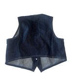 ZARA NWOT  Denim Vest Waistcoat Indigo Bloggers Fave XL Photo 8
