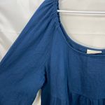 Universal Threads Universal Thread women's dark blue peplum balloon sleeve loose off shoulder top Photo 2