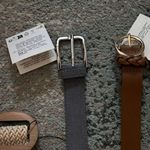 ZARA  Women's Belt Trio - Cream, Black, and Brown Photo 2