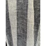 Old Navy Women’s Linen Blend Striped Split Neck Blue White Long Sleeve Blouse M Photo 5