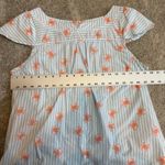 Modcloth  XL crab striped back button lightweight blouse top TS 2715 Photo 3