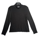 Joie  Large Womens Turtleneck Black Long Sleeve Thin Lightweight Stretch Solid Photo 0