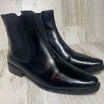 Jeffrey Campbell  Marloe Chelsea Boots Glossy Faux Leather Black size 5 Photo 0