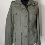 Tory Burch Utility Cargo Jacket Army Green Cotton Lightweight Women's M Photo 0