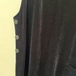 Jacqueline Ferrar VTG Y2K VELVET VELOUR Black Jumper Dress Maxi Stretch Size 12 Photo 4