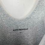 We Wore What  Henley Flare Leg Jumpsuit Gray Stretch Cotton Athleisure Small NWT Photo 7