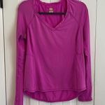 Lucy Tech V Neck Pink Long Sleeve Top Workout T Photo 0