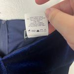 Rebecca B Velvet Formal Dress SIZE 6 Blue Short Prom Evening Form Fit side slit Photo 2