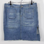 Calvin Klein Jeans  Distressed Hem Denim Skirt Photo 0