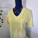Vintage Yellow Amati Italiana Pocket Top Superfine Cotton By Barclay Size L Photo 1