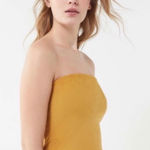 Urban Outfitters  Suede Mustard Cropped Tube Top Photo 0