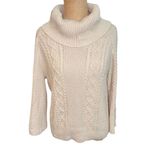 Willi Smith Women's Cable Knit Turtleneck Sweater Cozy Cotton Knitwear Large Photo 1