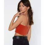 Momokrom NWT  Courduroy rust crop top size 10 Photo 1