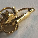 Avon Vintage Gold Tone Round CZ Rhinestone Dainty Pierced Earrings Photo 4