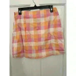 Charlie Holiday  Anthropologie Andrea Check Mini‎ Skirt size L/8 NWT Photo 2