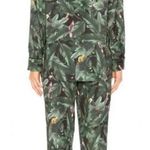 Revolve Plush Silky Jungle Print PJ Set in Emerald Print Photo 1