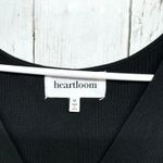 Heartloom Dress Women Size Medium Black Ribbed Vneck Knot Front Sleeveless Midi Photo 3