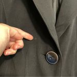 Lane Bryant Plus Size Solid Black Three Button Long Duster Work Blazer or Jacket Photo 6