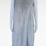 Soft Surroundings  Charlene Smokey Gray Linen Trapeze Dress Size Large Photo 1