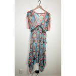 Johnny Was 100% Silk For Love and Liberty Sheer Gauze Handkerchief Kaftan Dress Photo 3