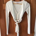 Urban Outfitters Out from Under  Size Extra Small XS Off White Tie-Front Top Photo 0