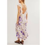 Free People  Dress Size Medium Warm Hearts Midi NWT Ivory Combo Lace Floral Boho Photo 3