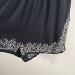Bethany Mota Romper Shorts Womens Size XS Gauze Black Embroidered Faux Wrap Boho Photo 1
