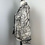 Victor Acosta Embroidered Scribble Floral Blazer Jacket Small Business White Photo 5