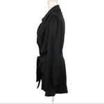 Vertigo Paris Classic Double Breasted Black Belted Trench Coat Size Medium Photo 7
