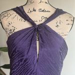 Banana Republic Satin Twisted Halter Top Purple Size Large NWT Photo 4