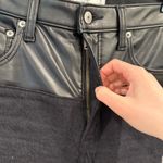 Abercrombie & Fitch The ‘90s Straight Ultra High Rise Black Jeans &Faux Leather Photo 2